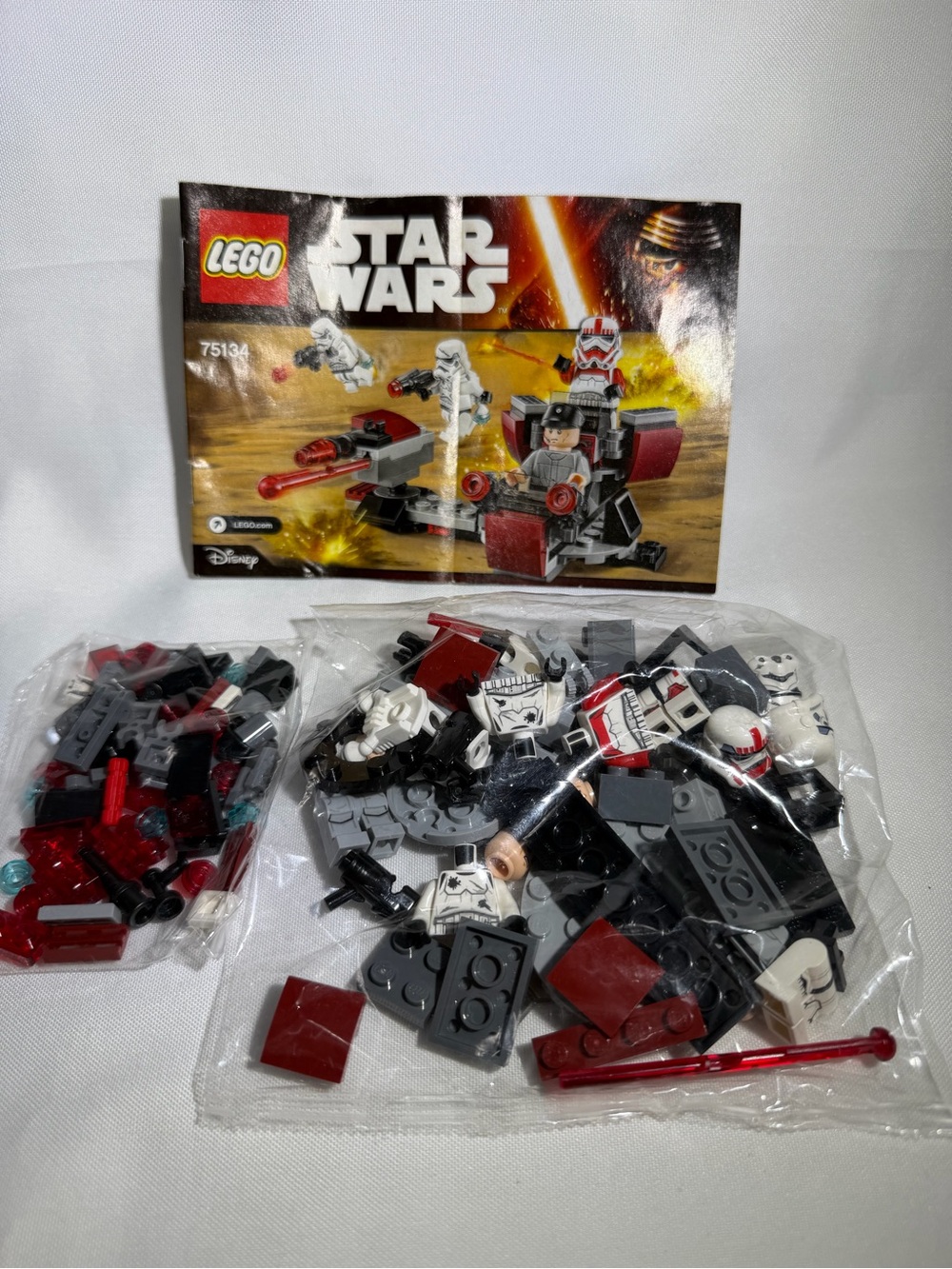 Lego Star Wars Red, Dark Gray, Black and White Set Pieces